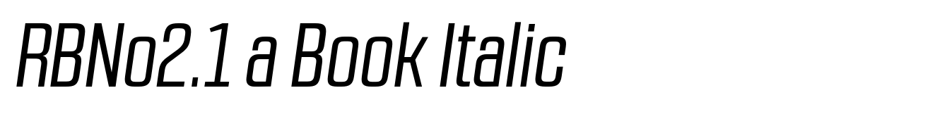 RBNo2.1 a Book Italic